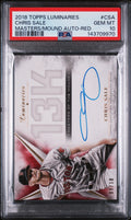 2018 Topps Luminaries Masters of the Mound Autographs Masters/Mound Auto-Red Chris Sale #CSA /10 PSA 10