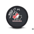 Nick Suzuki Autographed Black Team Canada Rubber Hockey Puck