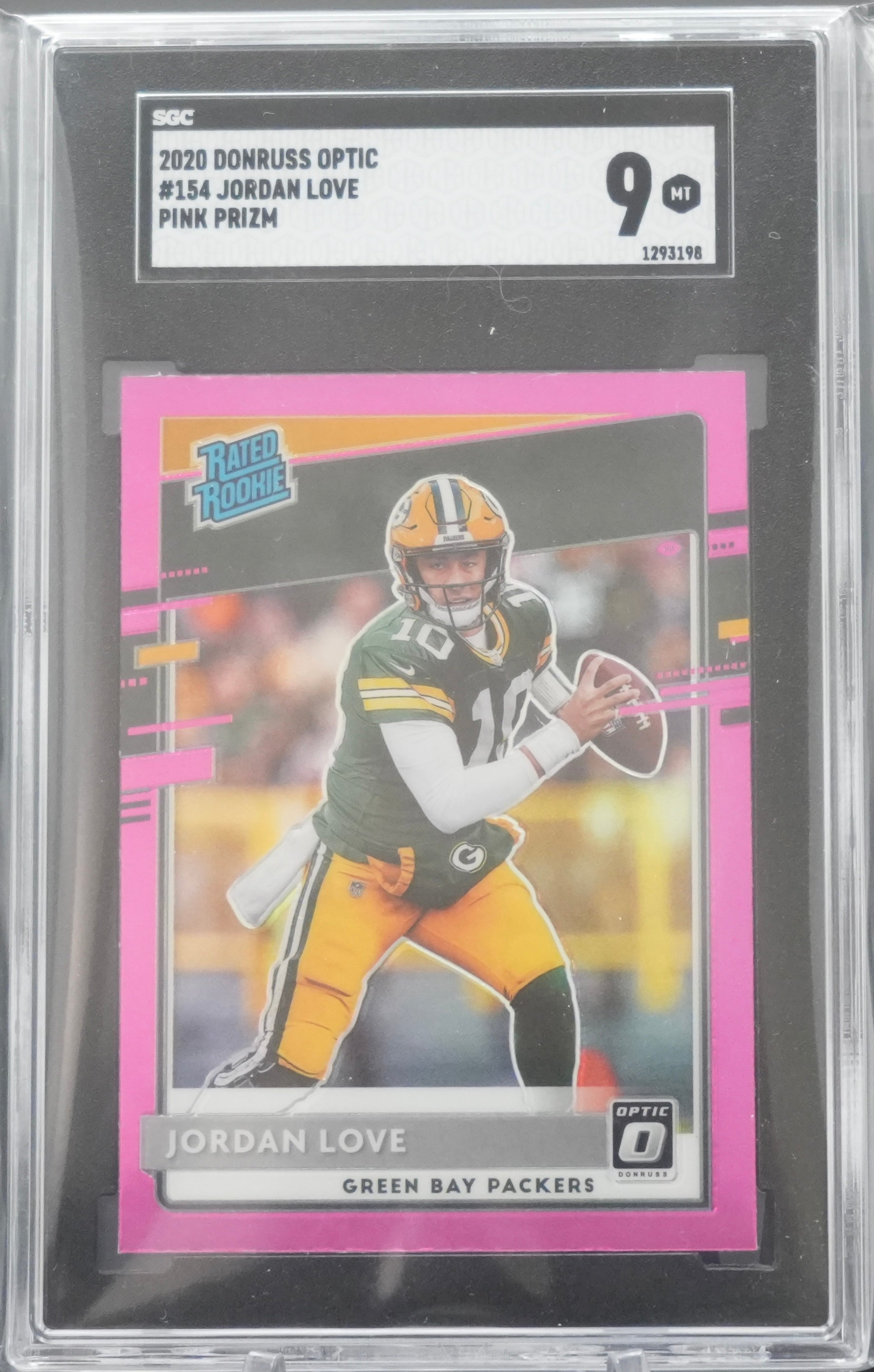 2020 Panini Donruss Optic - Jordan Love 154 - Pink Prizm - SGC 9 9