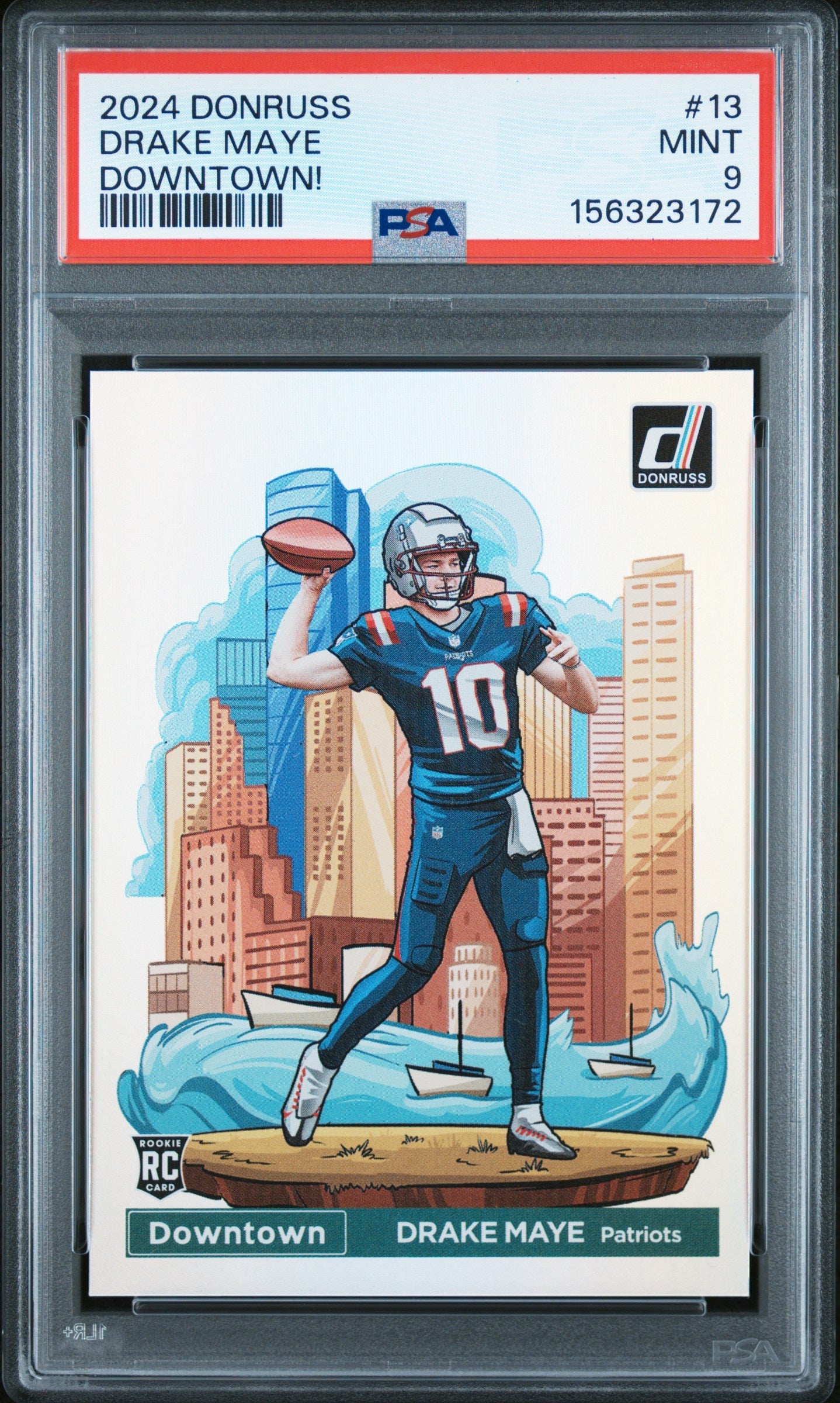 2024 Panini Donruss Downtown Drake Maye #13 PSA 9