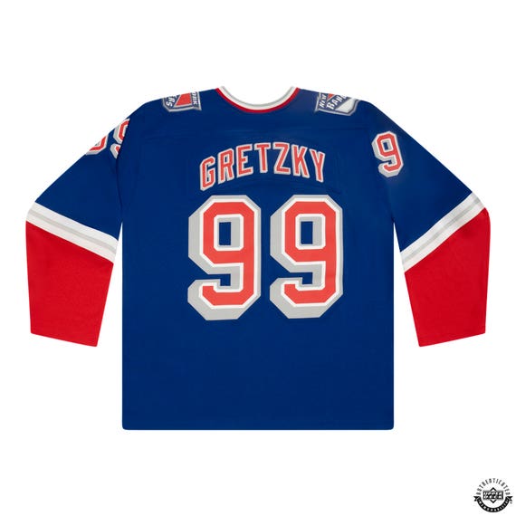 Wayne Gretzky Autographed Vintage Throwback 1996 Navy Mitchell & Ness New York Rangers Alternate Jersey