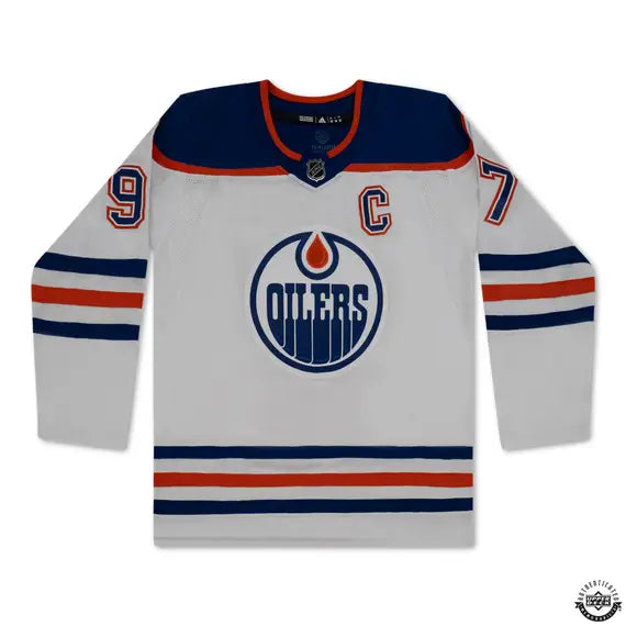 Connor McDavid Autographed White 2023 Adidas Edmonton Oilers Jersey