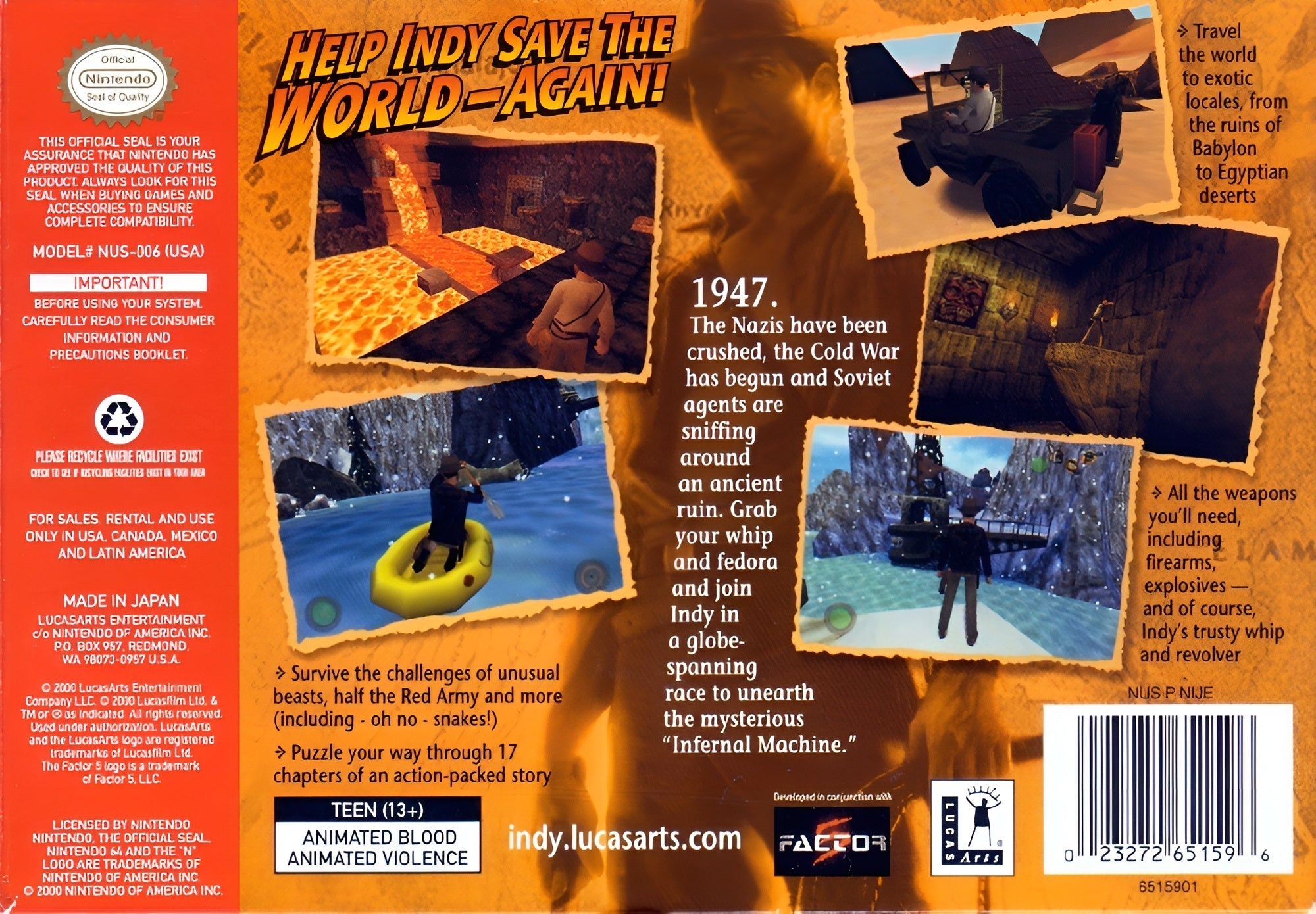 Indiana Jones Infernal Machine - Nintendo 64