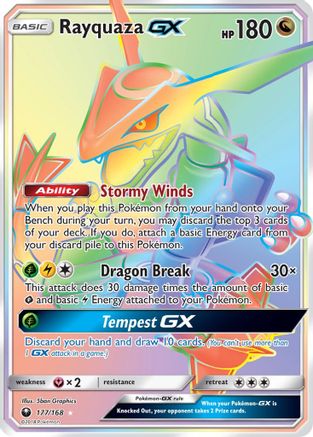 Rayquaza-GX 177/168 - Celestial Storm Pokemon Holofoil