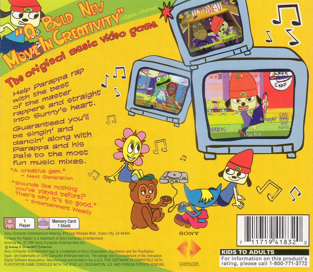 PaRappa the Rapper - PlayStation