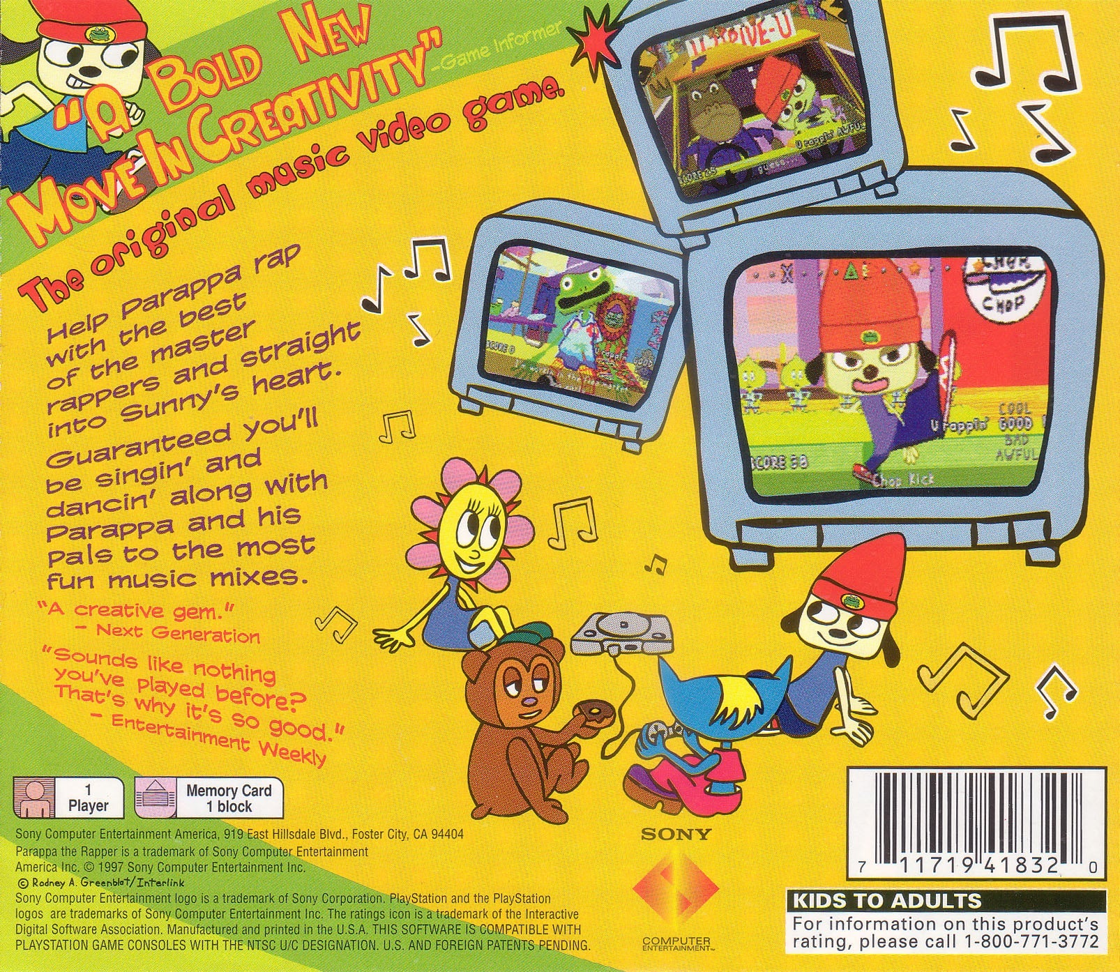 PaRappa the Rapper - PlayStation
