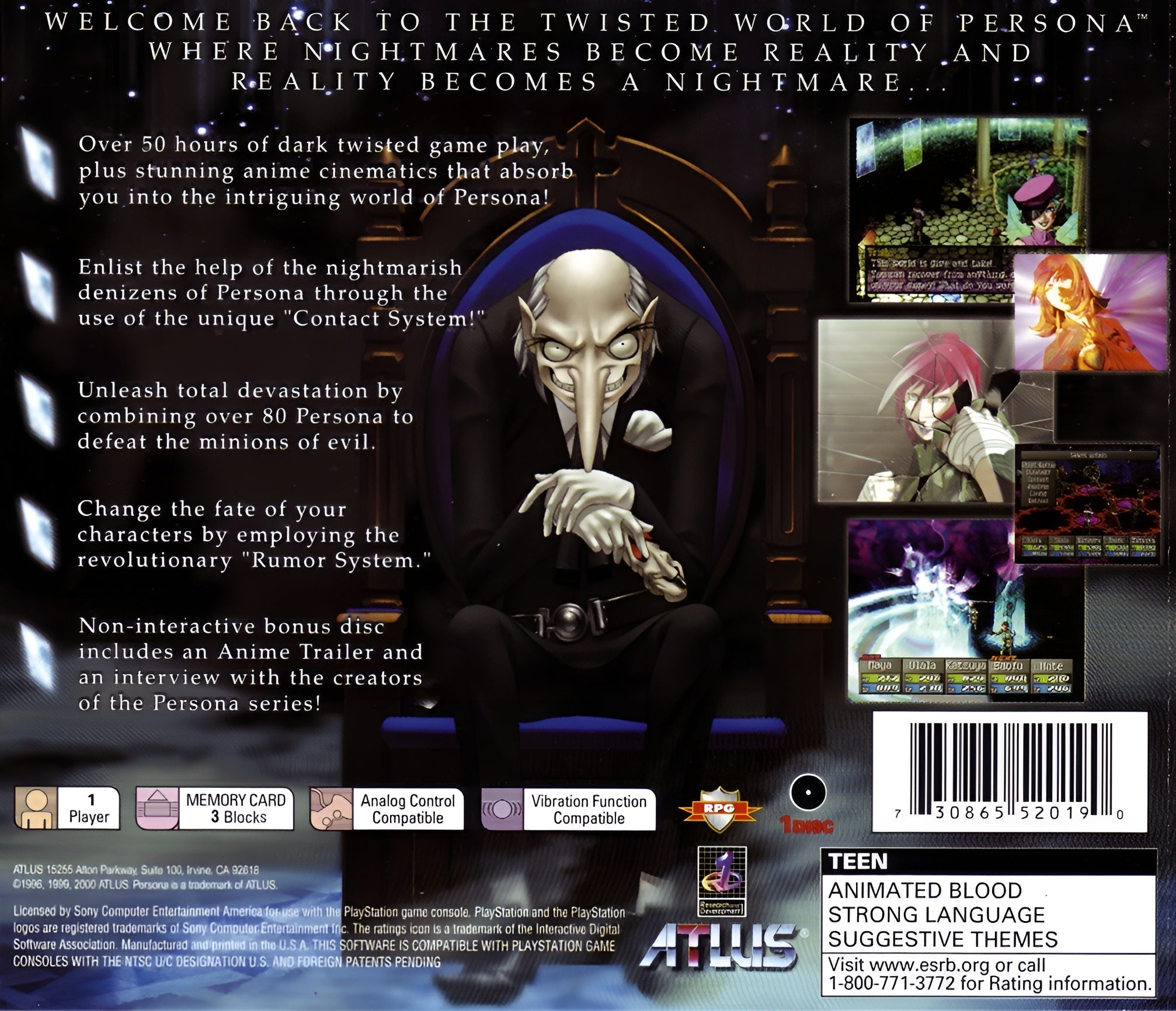 Persona 2 Eternal Punishment - PlayStation