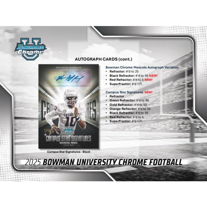 2025 Bowman University Chrome Football Value 40-Box Case