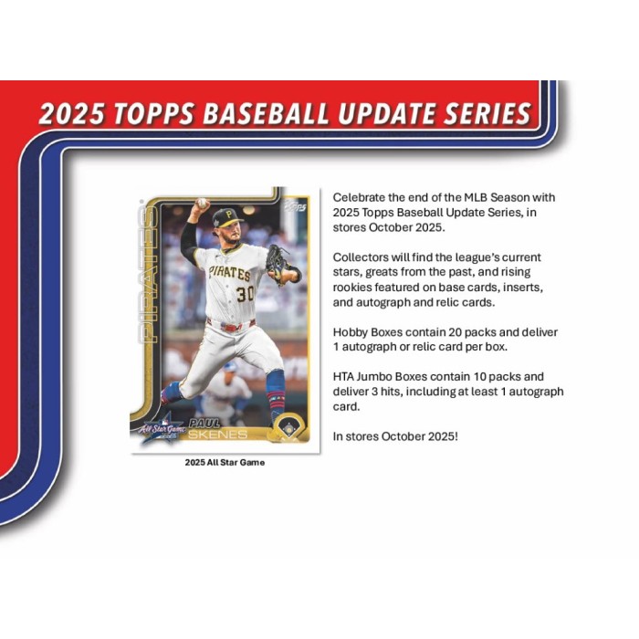 2025 Topps Update Series Baseball Value 40-Box Case