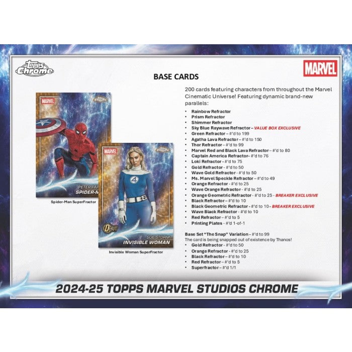 Marvel Studios Chrome Value 40-Box Case (Topps 2024/25)