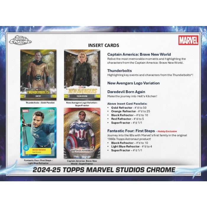 Marvel Studios Chrome Value 40-Box Case (Topps 2024/25)
