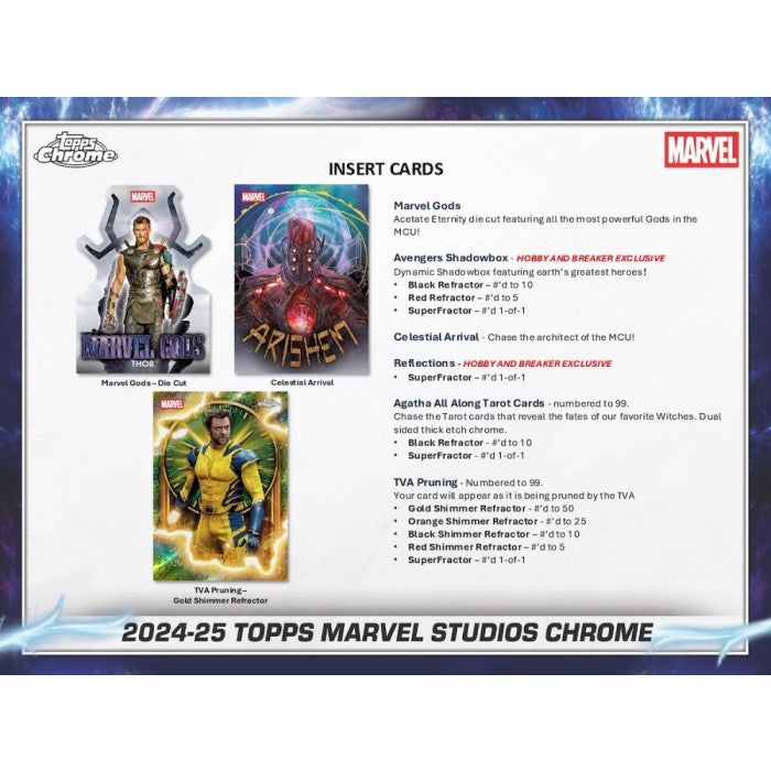 Marvel Studios Chrome Hobby 8-Box Case (Topps 2024/25)