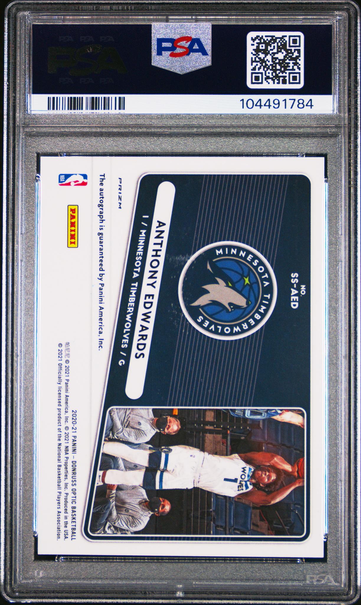2020 Donruss Optic Signature Series Choice Anthony Edwards #51 PSA 9