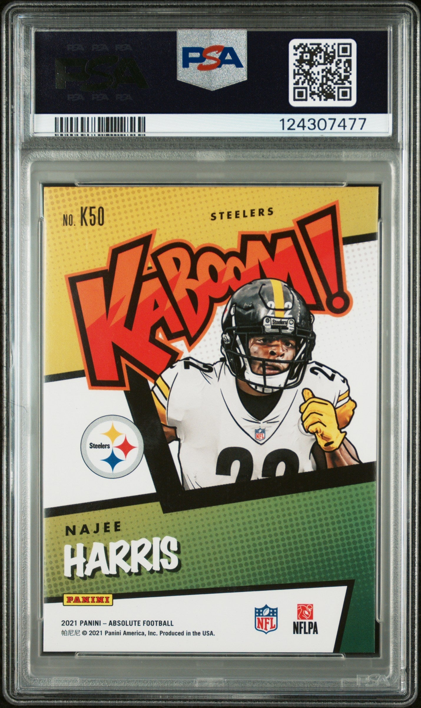 2021 Panini Absolute Kaboom! Najee Harris #50 PSA 9