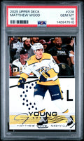 2025 Upper Deck Young Guns Matthew Wood #228 PSA 10