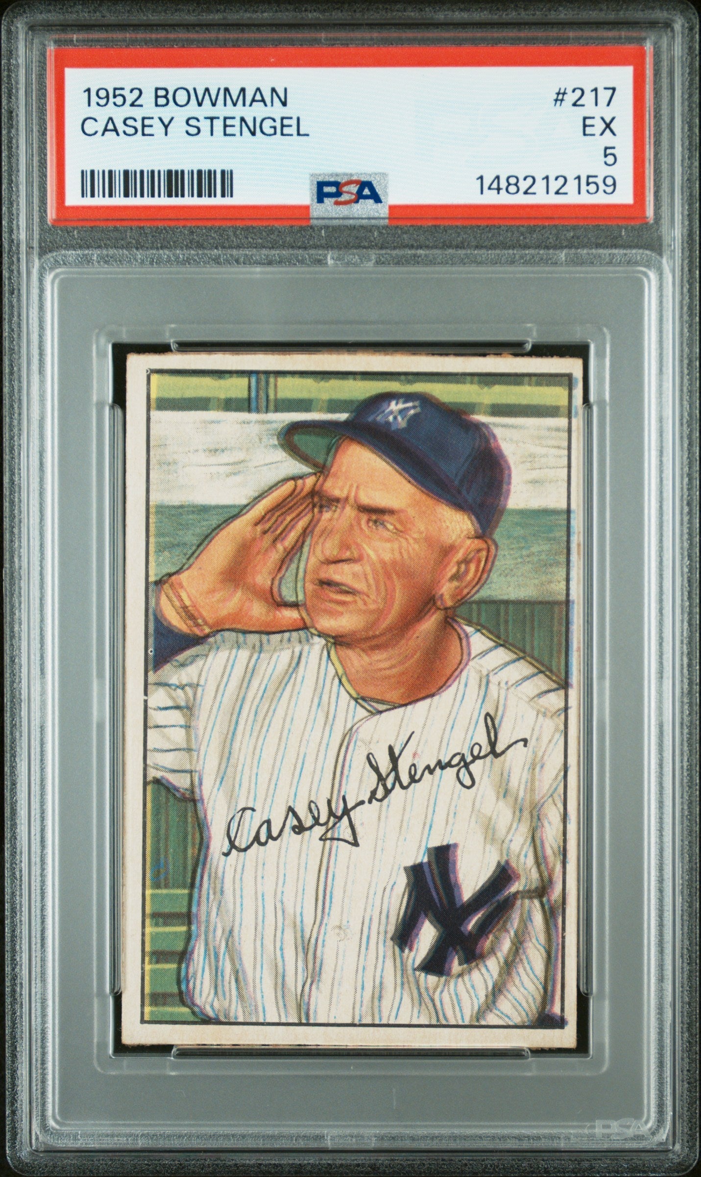 1952 Bowman Casey Stengel #217 PSA 5