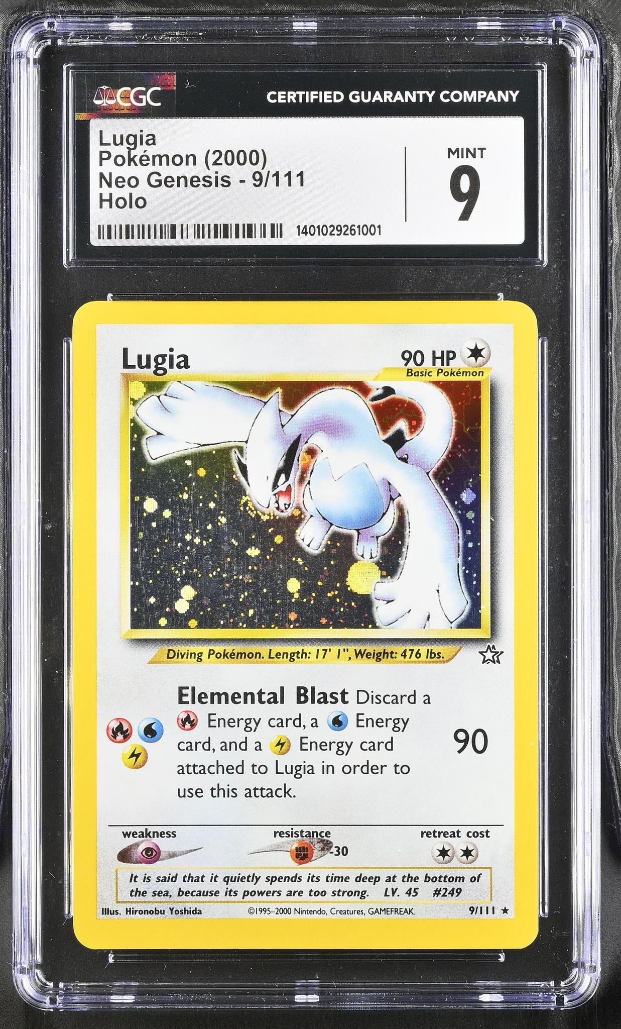 2000 Pokemon #9/111 Lugia Neo Genesis CGC 9
