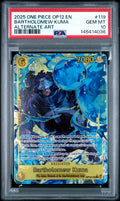 2025 One Piece Op12-Legacy of the Master Alternate Art Bartholomew Kuma #119 PSA 10