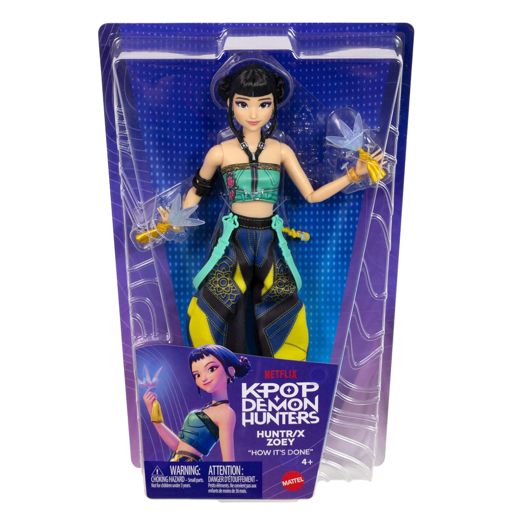 Mattel - KPOP Demon Hunters - Core Fashion Doll - Complete Set of 4 (Zoey, Mira, Rumi, Jinu) [PRE-ORDER AUGUST 2026]