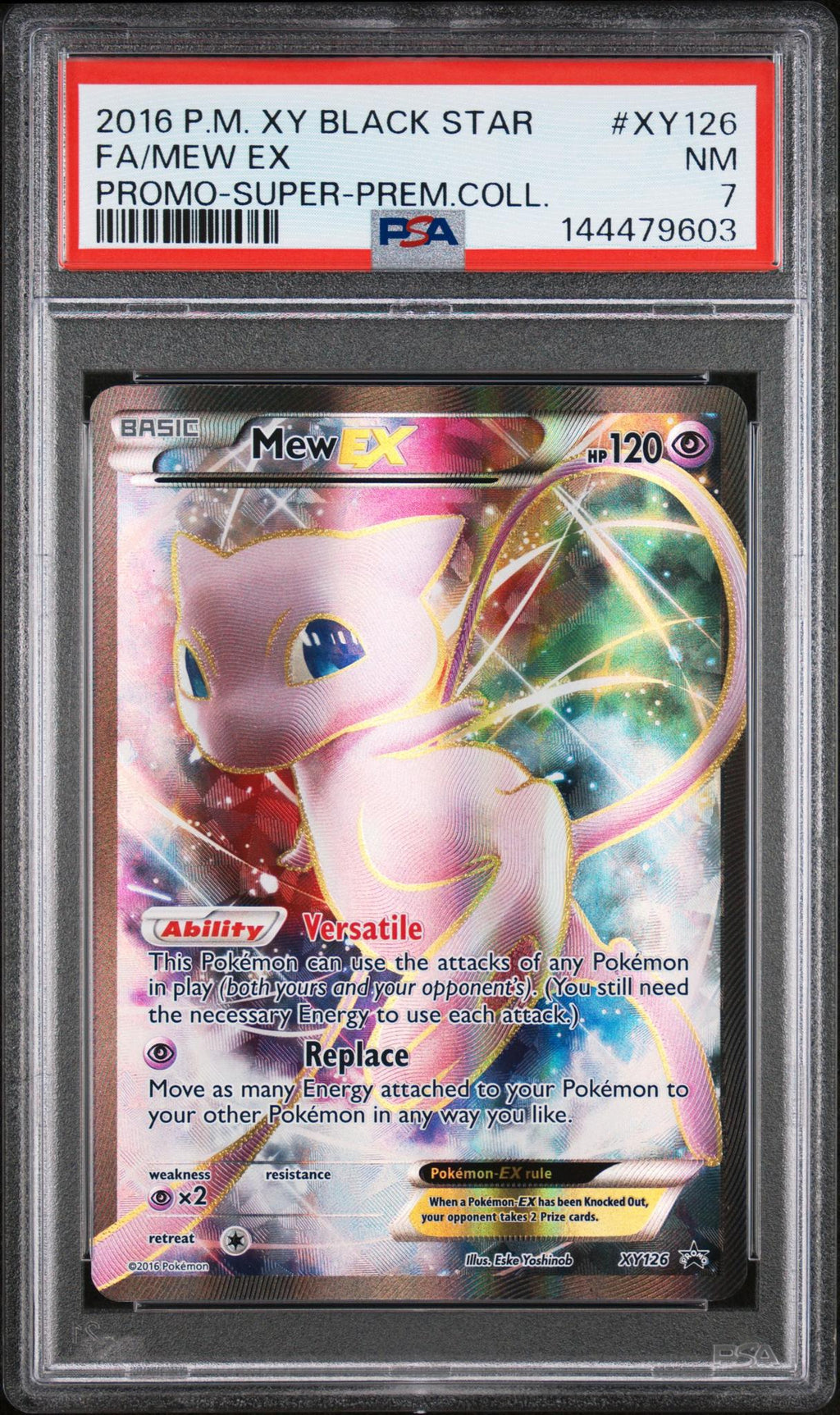 2016 Pokemon XY Black Star Promo Super Premium Collection Mew Ex #XY126 PSA 7