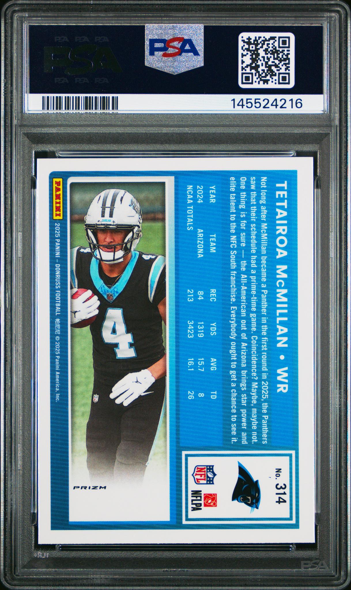 2025 Donruss Donruss Red Pandora Tetairoa Mcmillan #314 PSA 10