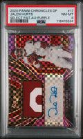 2020 Panini Chronicles Draft Picks Select Patch Autographs Purple Jalen Hurts #17 /20 PSA 8