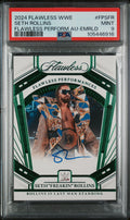 2024 Panini Flawless WWE Flawless Performances Autographs Emerald Seth Freakin Rollins #FPSFR PSA 9