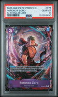2025 One Piece the Best Premium Booster Vol 2 Alternate Art Roronoa Zoro #OP09076 PSA 10