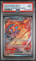2025 Pokemon Scarlet and Violet Destined Rivals Special Illustration Rare Team Rocket’S Moltres Ex #229 PSA 9