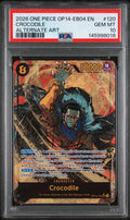 2026 One Piece Op14-Eb04-The Azure Sea's Seven Alternate Art Crocodile #120 PSA 10