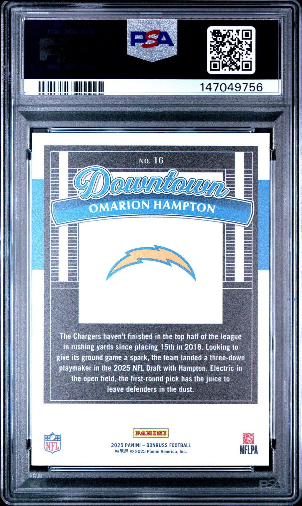 2025 Downtown! Gold Omarion Hampton #16 PSA 10
