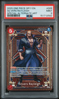 2025 One Piece A Fist of Divine Speed Special Alternate Art Silvers Rayleigh #OP09005 PSA 9
