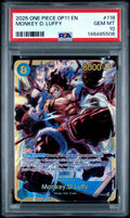 2025 One Piece A Fist of Divine Speed Monkey D. Luffy #OP11-118 PSA 10