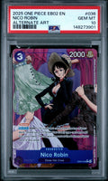 2025 One Piece Anime 25th Collection Alternate Art Nico Robin #EB02-036 PSA 10