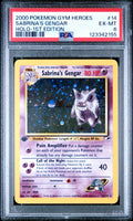 2000 Pokemon Gym Heroes 1st Edition Holo Sabrina's Gengar #14 PSA 6