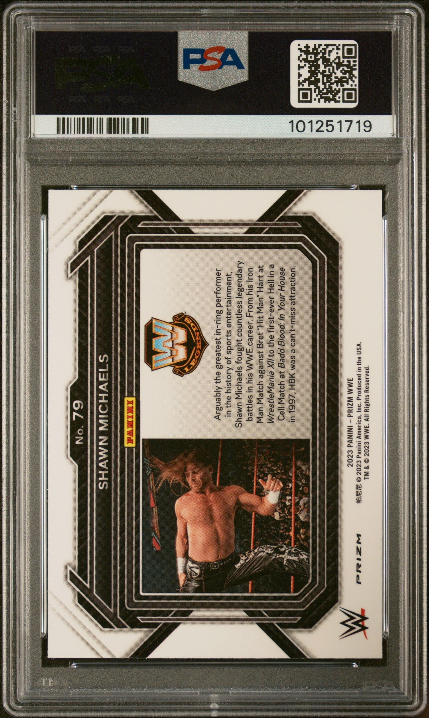 2023 Panini Prizm WWE White Sparkle Shawn Michaels #79 PSA 10