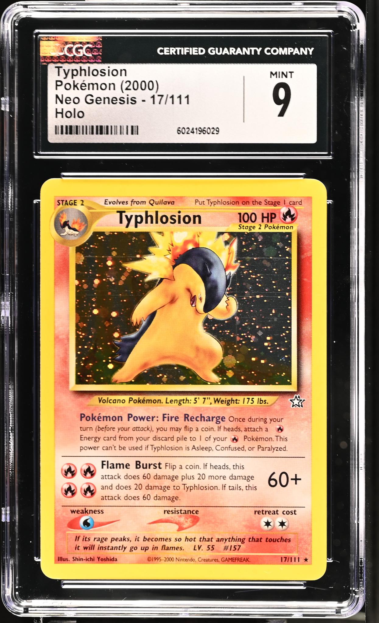 2000 Pokemon #17/111 Typhlosion Neo Genesis CGC 9