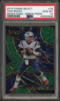 2019 Panini Select Sensations Prizm Green Tom Brady #16 /5 5/5 PSA 10
