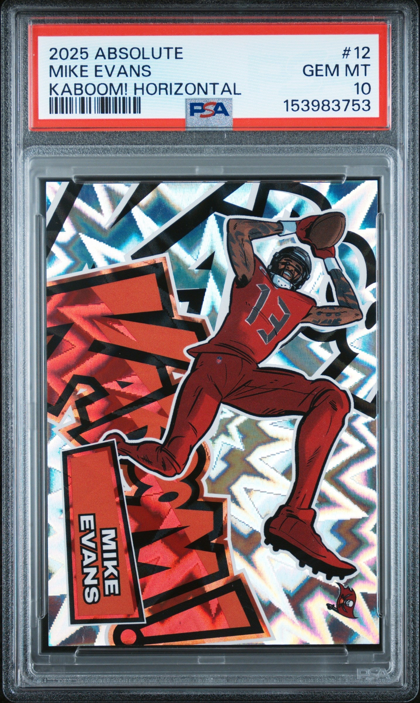 2025 Panini Absolute Kaboom Horizontal Mike Evans #12 PSA 10