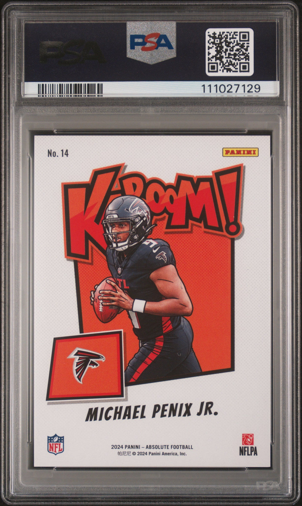 2024 Absolute Kaboom! Horizontal Michael Penix Jr. #14 PSA 10