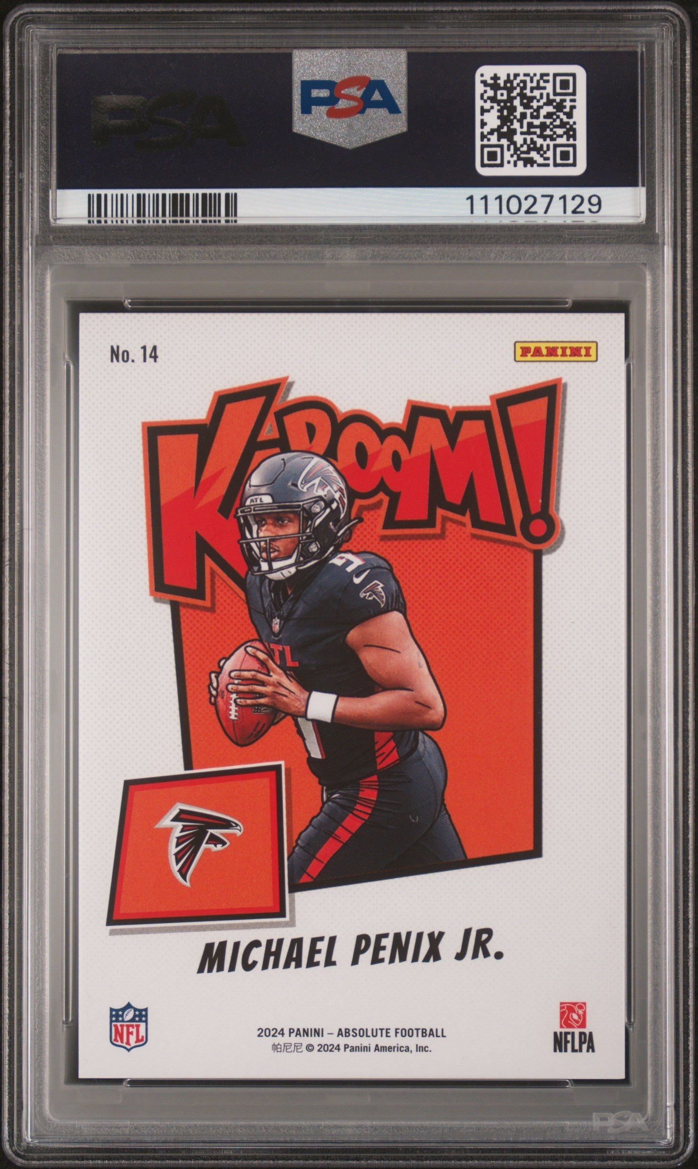 2024 Absolute Kaboom! Horizontal Michael Penix Jr. #14 PSA 10