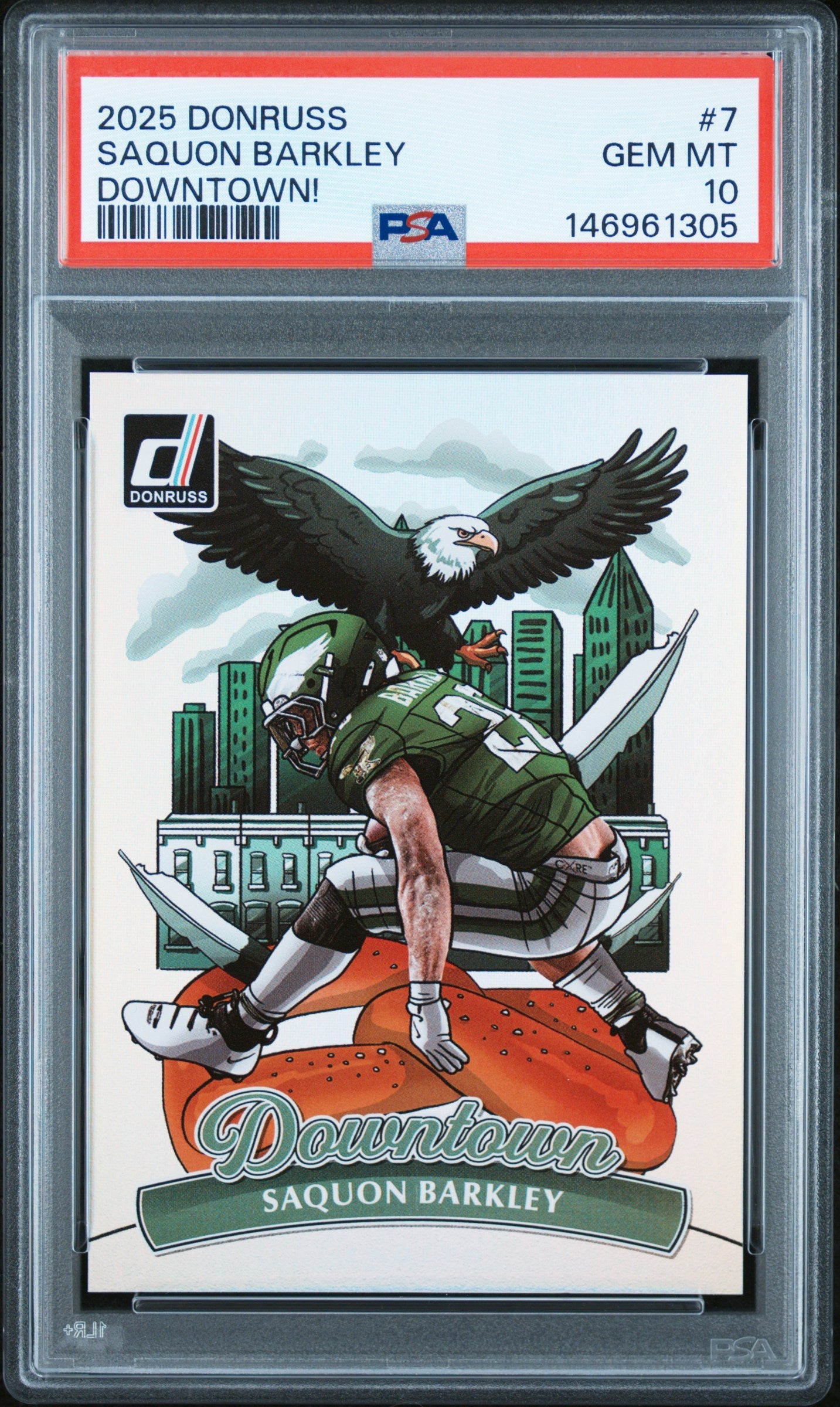 2025 Donruss Downtown Saquon Barkley #7 PSA 10