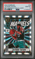 2024 Panini Donruss Net Marvels Holo Laser Jayson Tatum #24 PSA 10