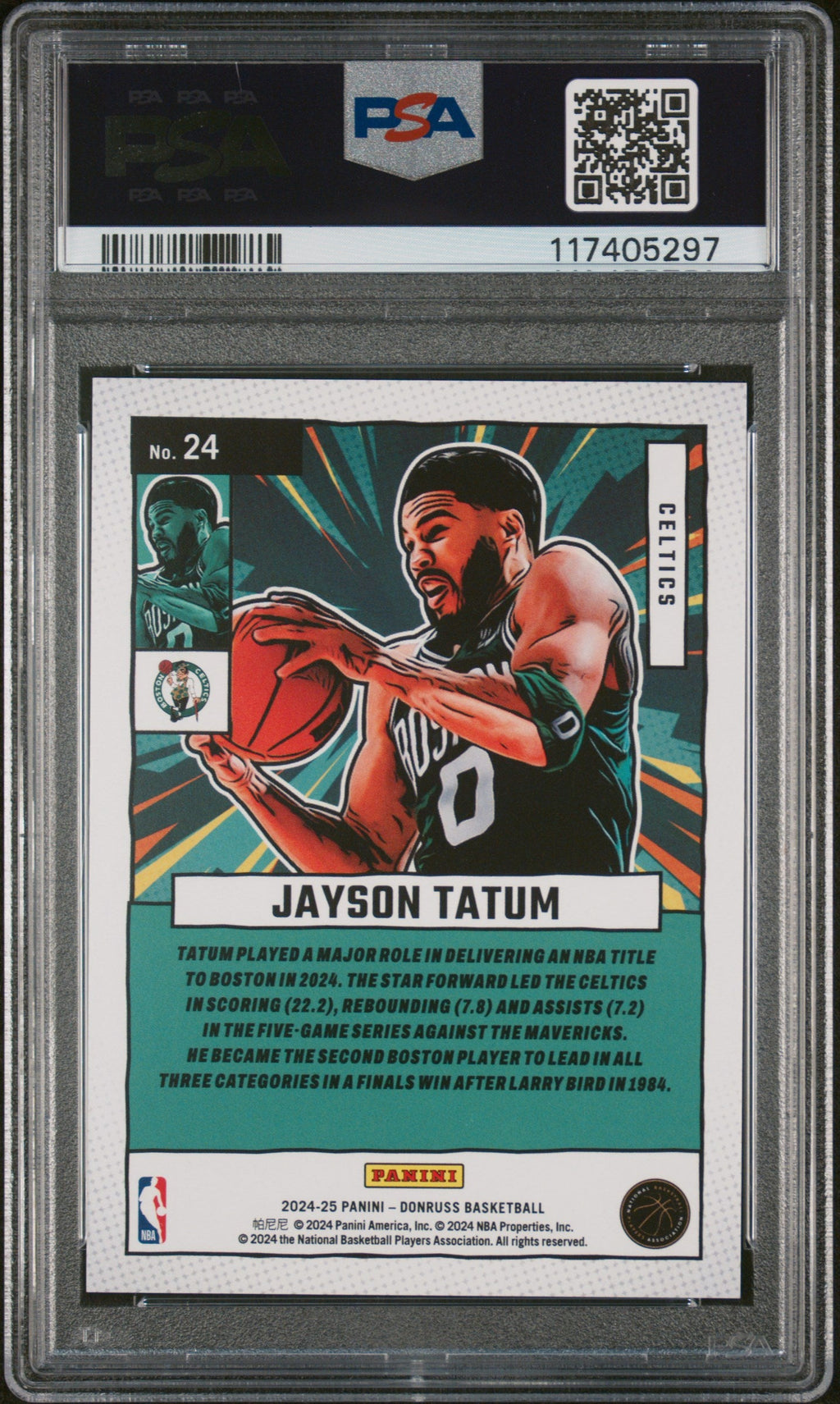2024 Panini Donruss Net Marvels Holo Laser Jayson Tatum #24 PSA 10