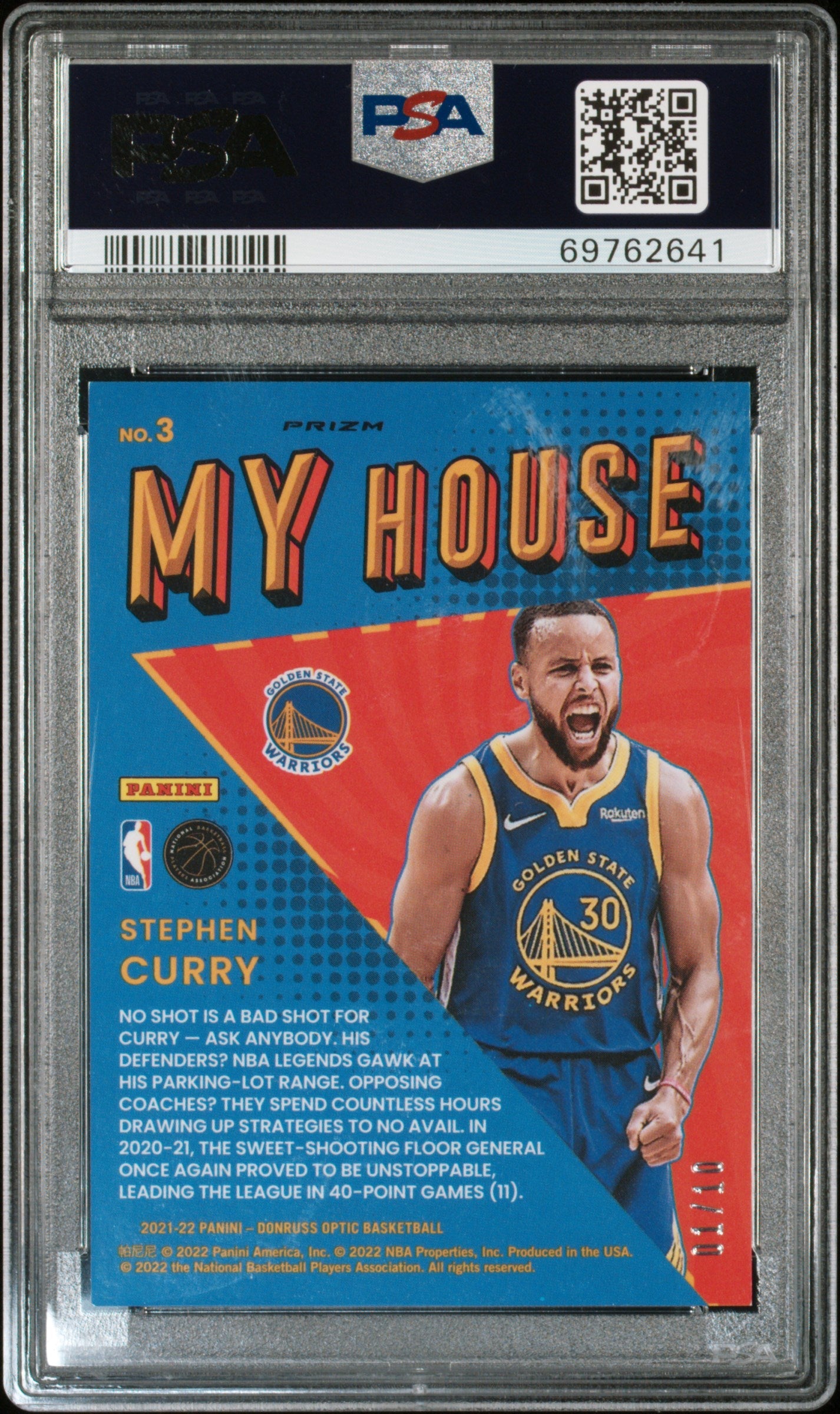 2021 Donruss Optic Gold Stephen Curry #3 /10 /49 PSA 10
