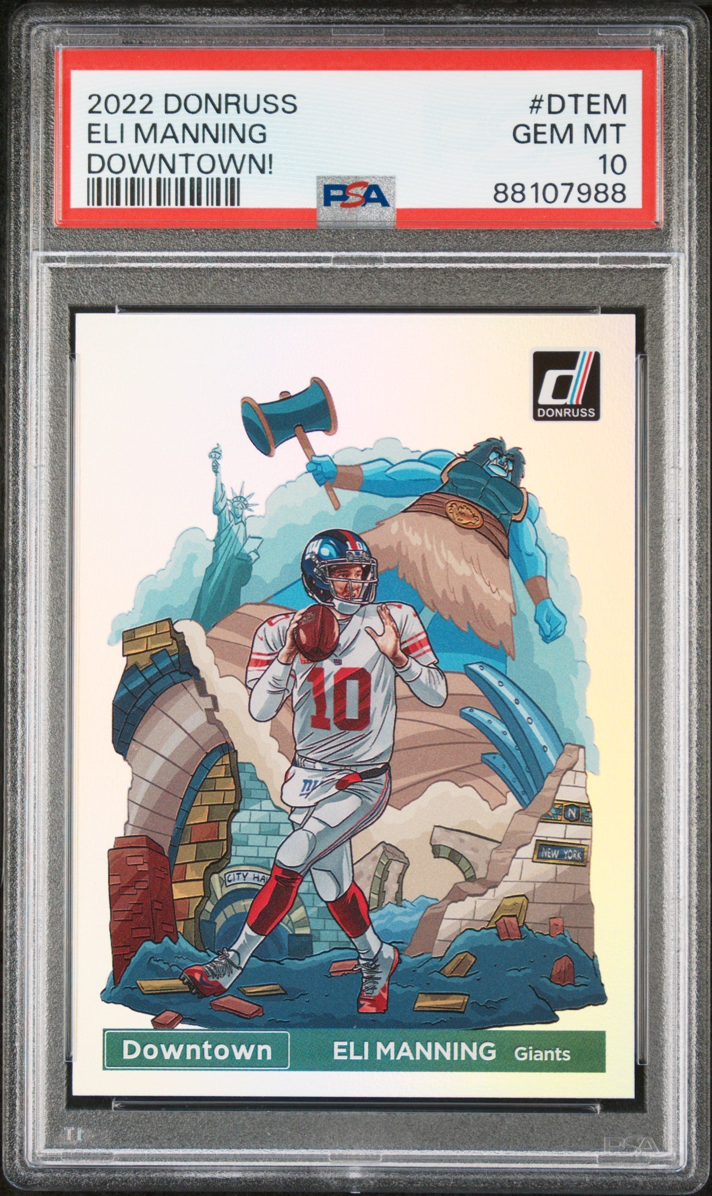 2022 Donruss Downtown Eli Manning #11 PSA 10