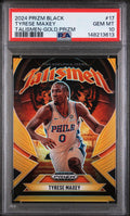 2024 Panini Prizm Black Talismen Gold Prizm Tyrese Maxey #17 /10 PSA 10