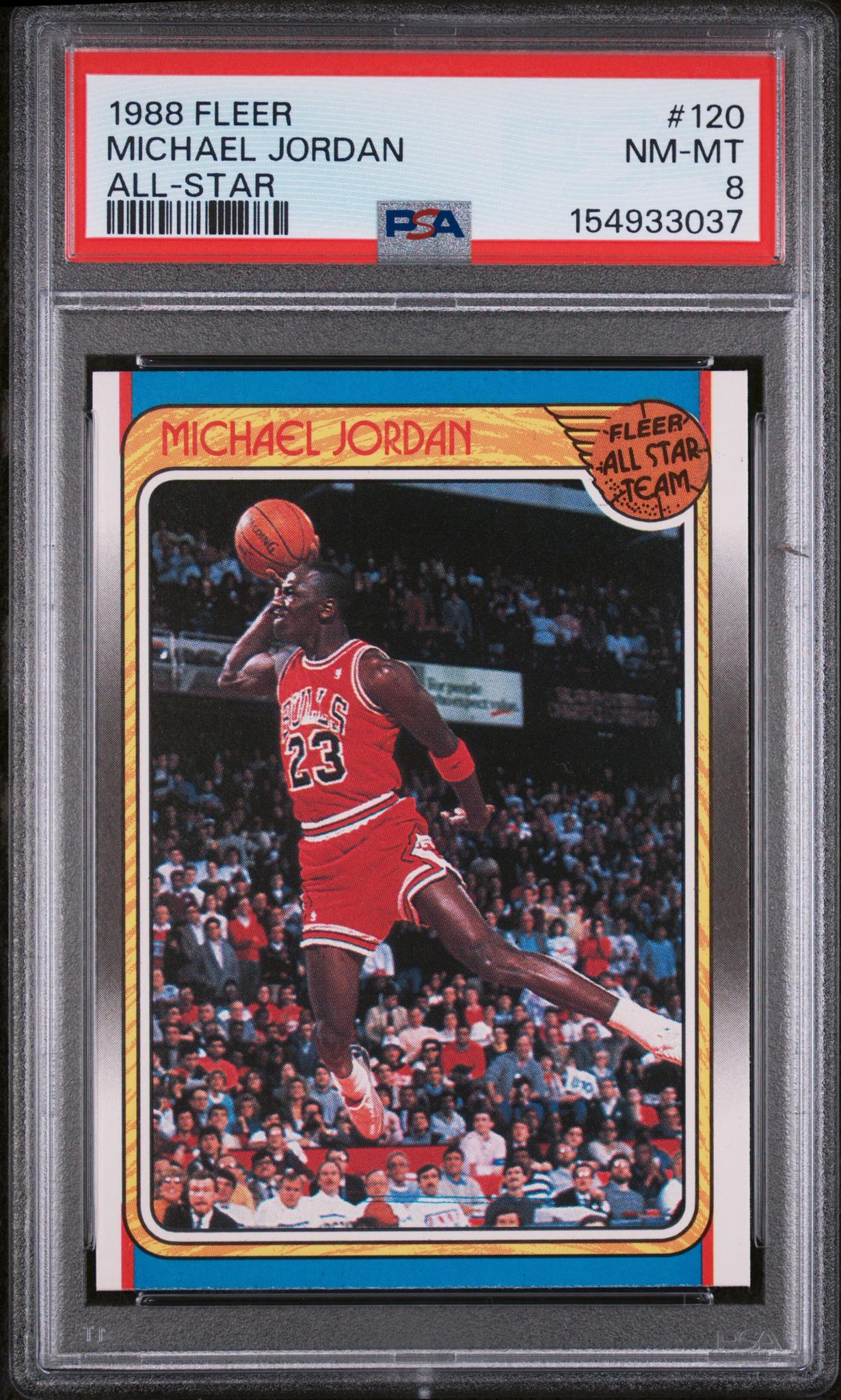 1988 Fleer All Star Michael Jordan #120 PSA 8