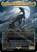 FOIL Indoraptor, the Perfect Hybrid (Borderless) (Emblem) (REX-040) - Jurassic World Collection - Magic The Gathering
