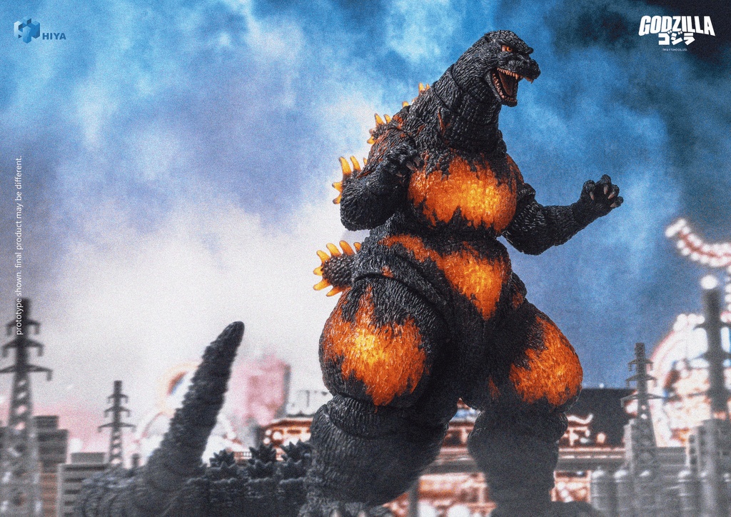 HIYA Exquisite Basic Series None Scale 7 Inch Godzilla vs. Destoroyah 1995 Burning Godzilla Action Figure